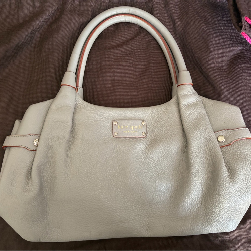 Kate Spade Gray Leather Shoulder Bag